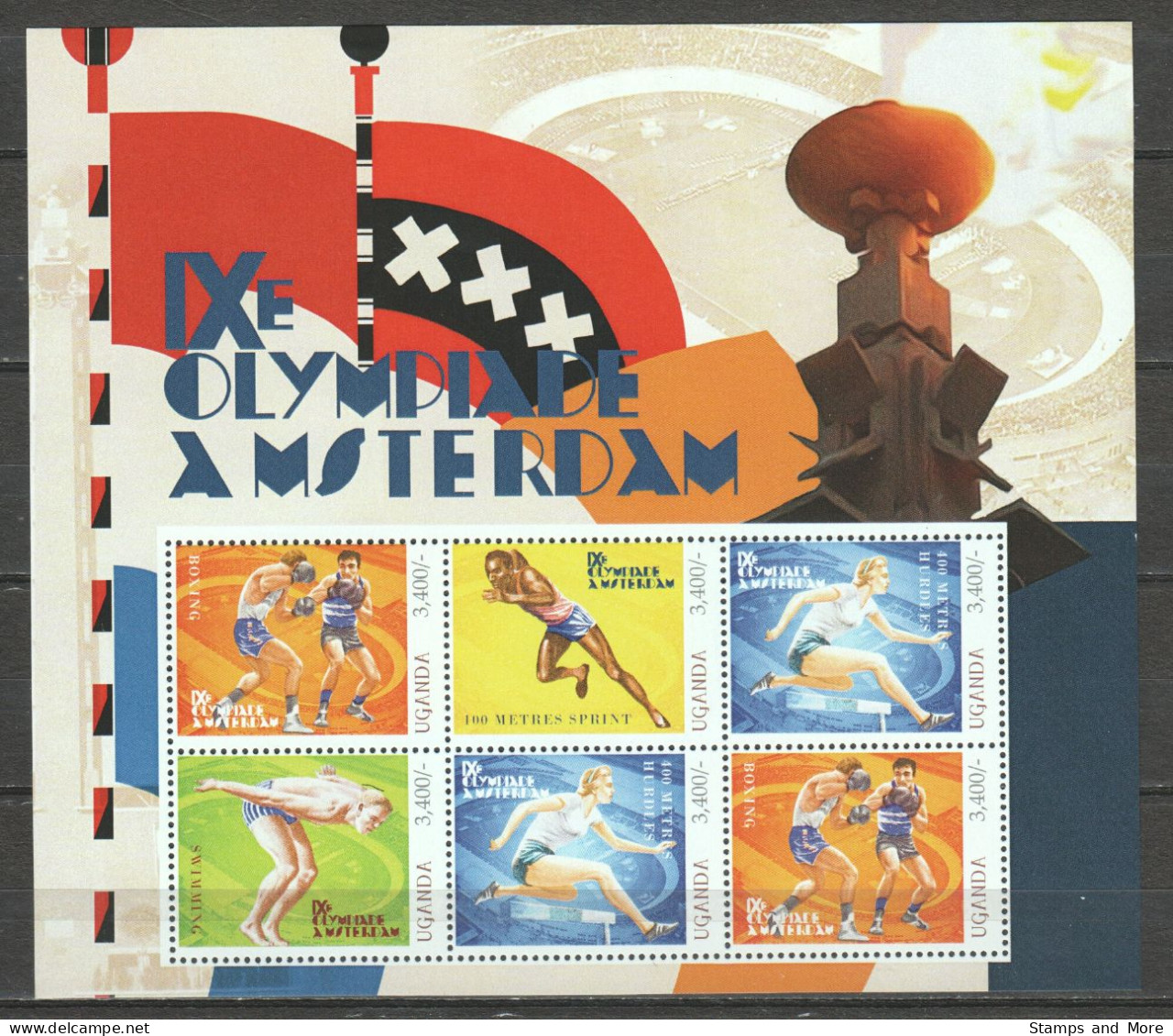 Uganda - MNH Sheet 1 SUMMER OLYMPICS AMSTERDAM 1928 - Ete 1928: Amsterdam