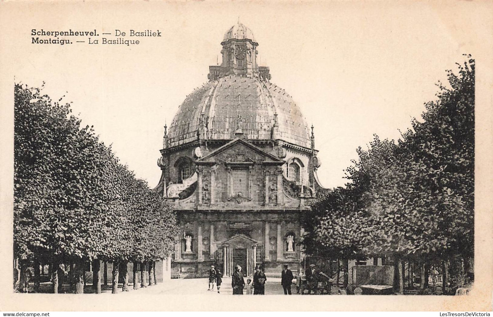 BELGIQUE - Montaigu - La Basilique - Allée - Carte Postale Ancienne - Scherpenheuvel-Zichem