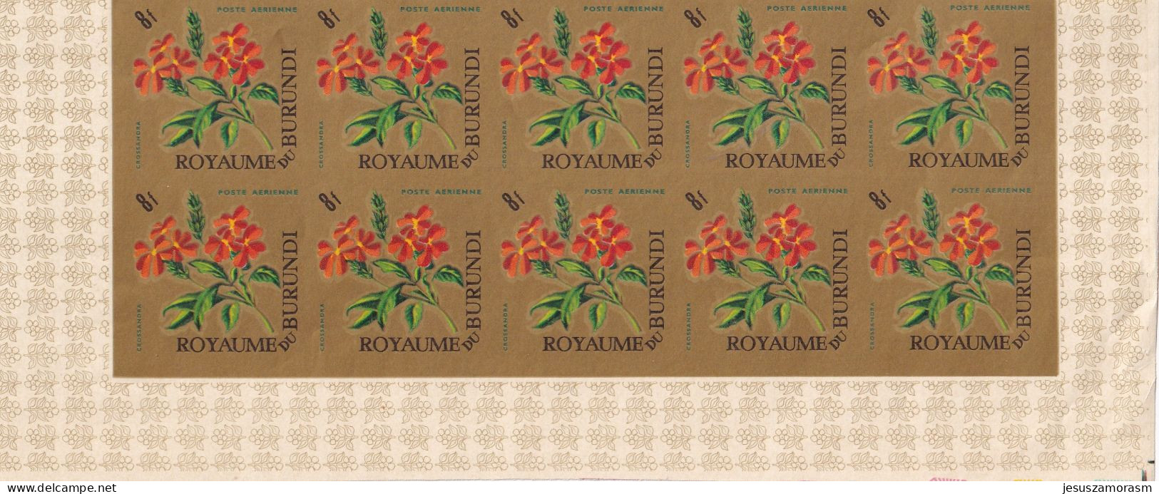 Burundi Nº A25sd Al A33sd SIN DENTAR Bloque De 10 Series - Unused Stamps