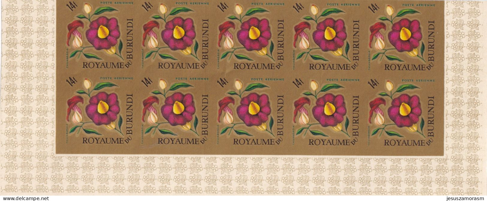 Burundi Nº A25sd Al A33sd SIN DENTAR Bloque De 10 Series - Unused Stamps
