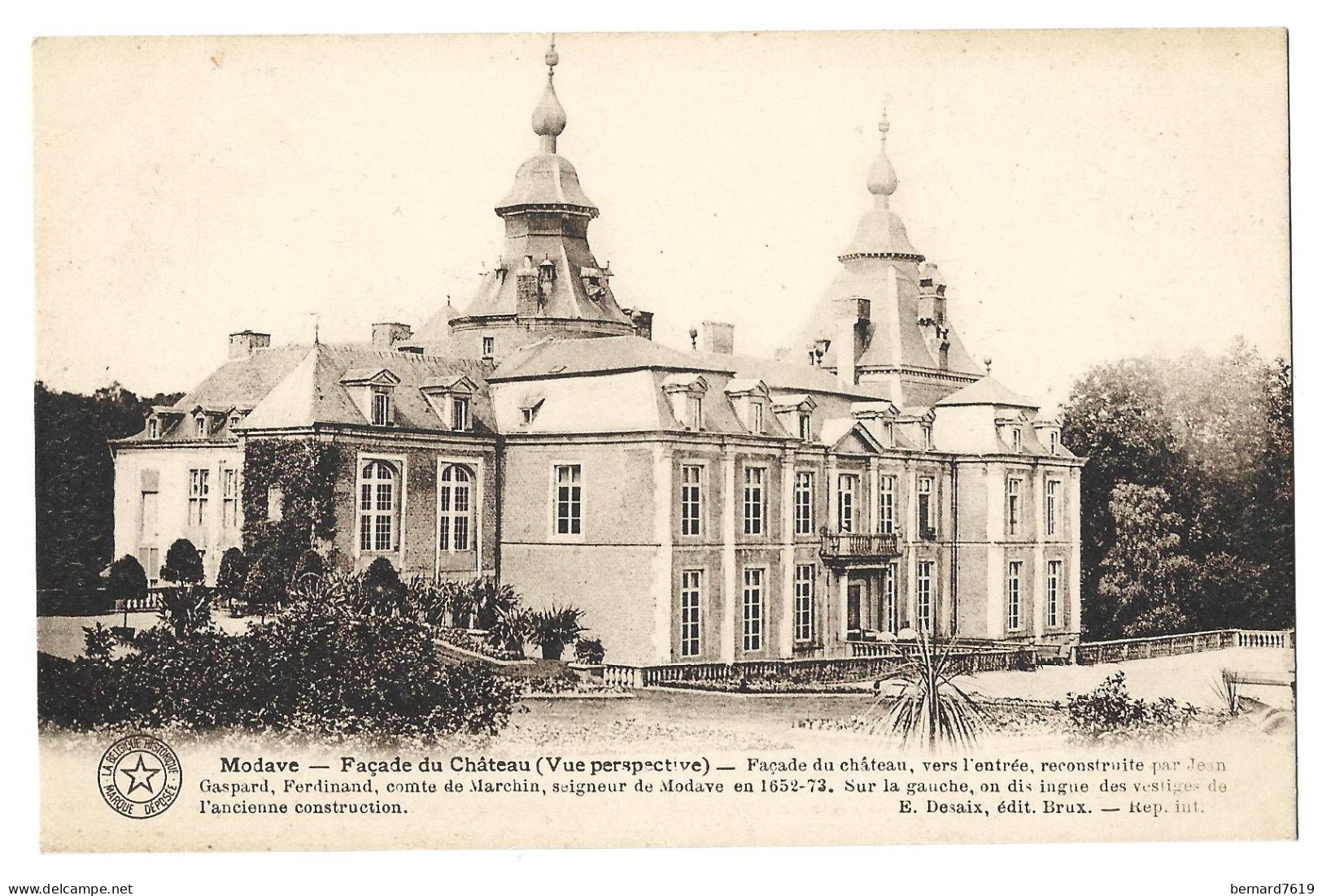 Belgique  - Modave - Le Chateau -   Facade  - Vue Perspective - Modave