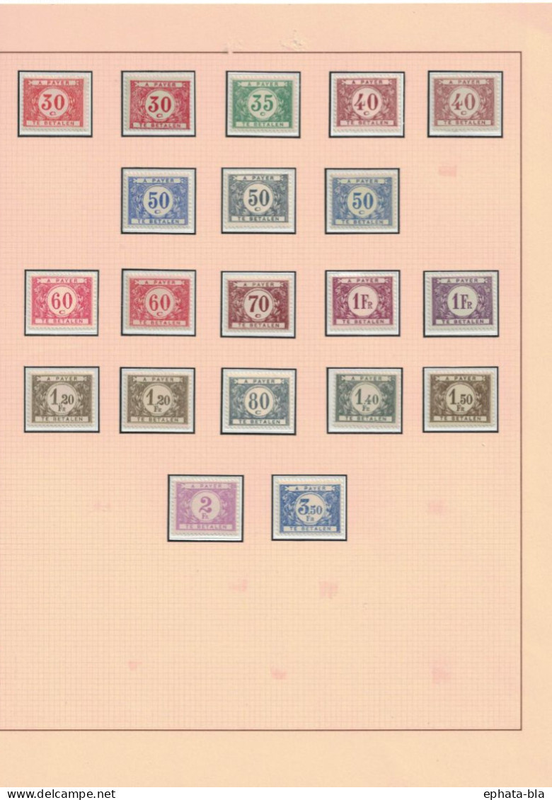 Lot Timbres Taxe * Et Obl. Oblitération: Rebut, Retour, Hastière-Lavaux, L'Eglise, Lophen, Hornu, Bruxelles - Other & Unclassified