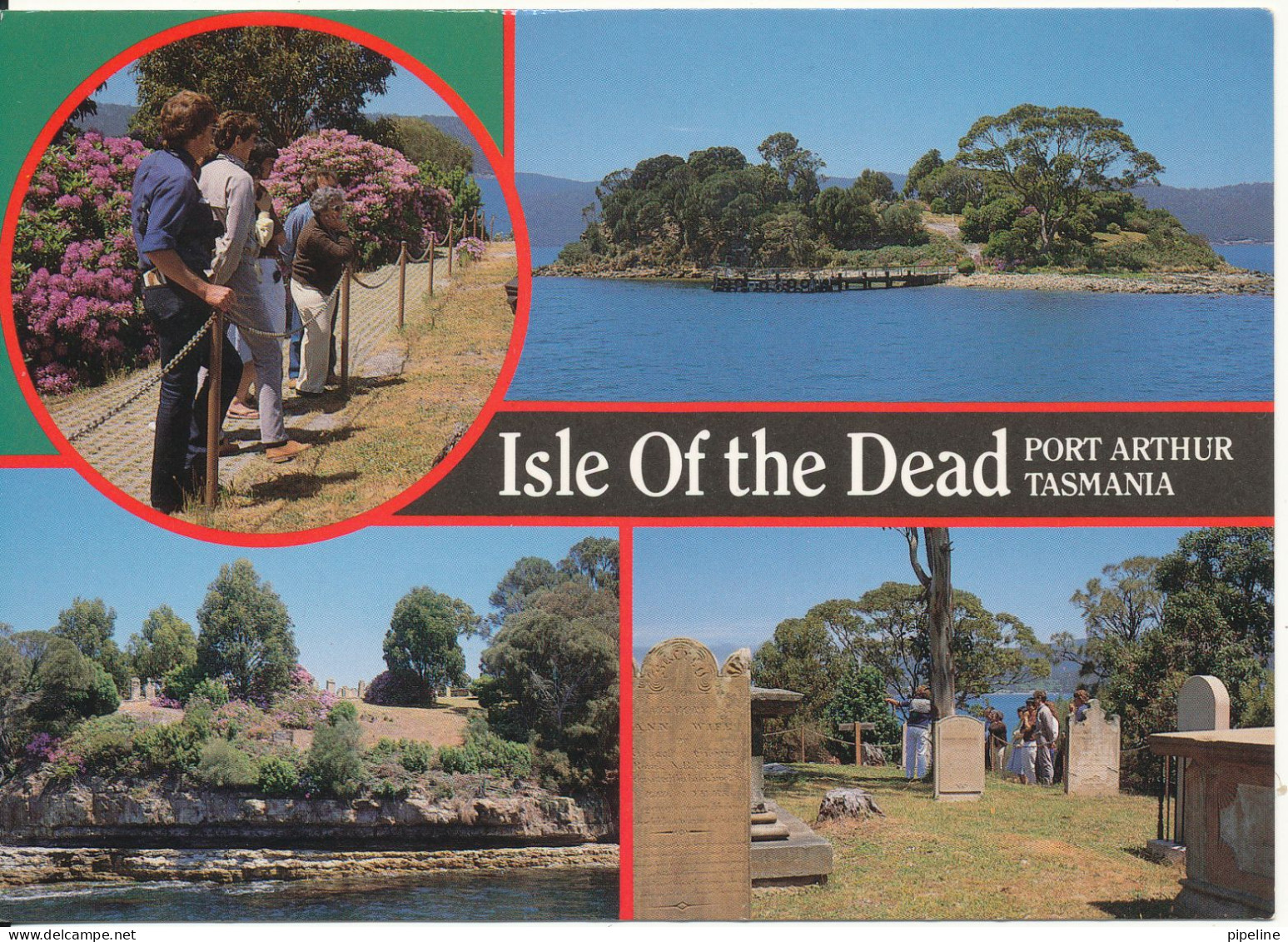 Australia Postcard Sent To Germany 12-8-1988 (Isle Of The Dead Port Arthur Tasmania) - Port Arthur