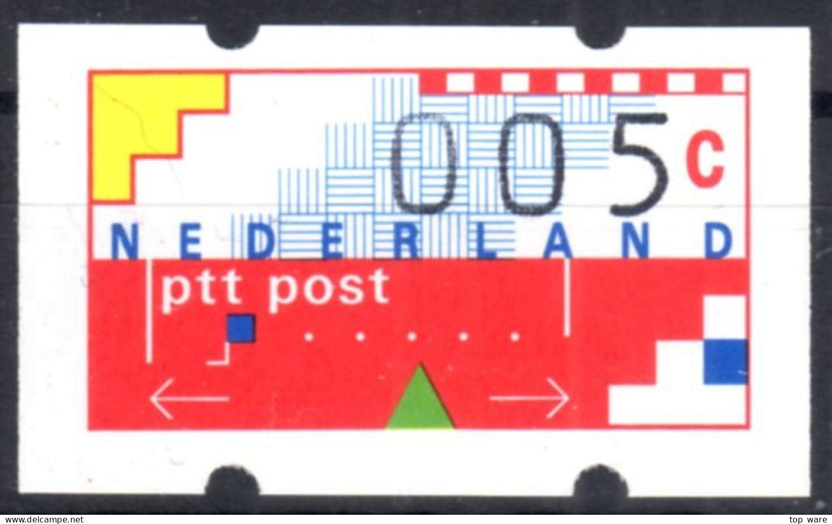 Niederlande Nederland ATM 1 Kleinstwert 5 Cent Postfrisch Mit Quittung Frama Klüssendorf Automatenmarken Etiquetas - Machine Labels [ATM]