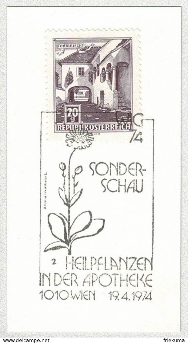 Oesterreich / Austria 1974, Sonderstempel Sonderschau Heilpflanzen In Der Apotheke Wien - Geneeskrachtige Planten