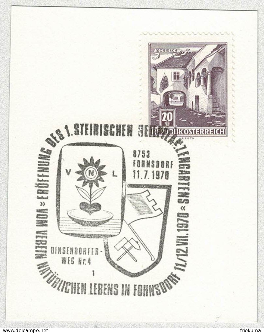 Oesterreich / Austria 1970, Sonderstempel Heilpflanzengarten Fohnsdorf - Plantes Médicinales