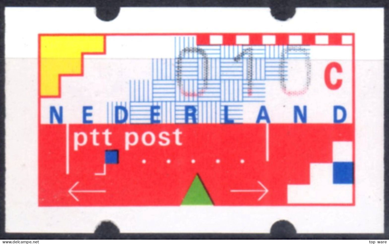 Niederlande Nederland ATM 1 Kleinwert 10 Ct ** Rot/schwarz Werteindruck Frama Klüssendorf Automatenmarken Etiquetas - Timbres De Distributeurs [ATM]