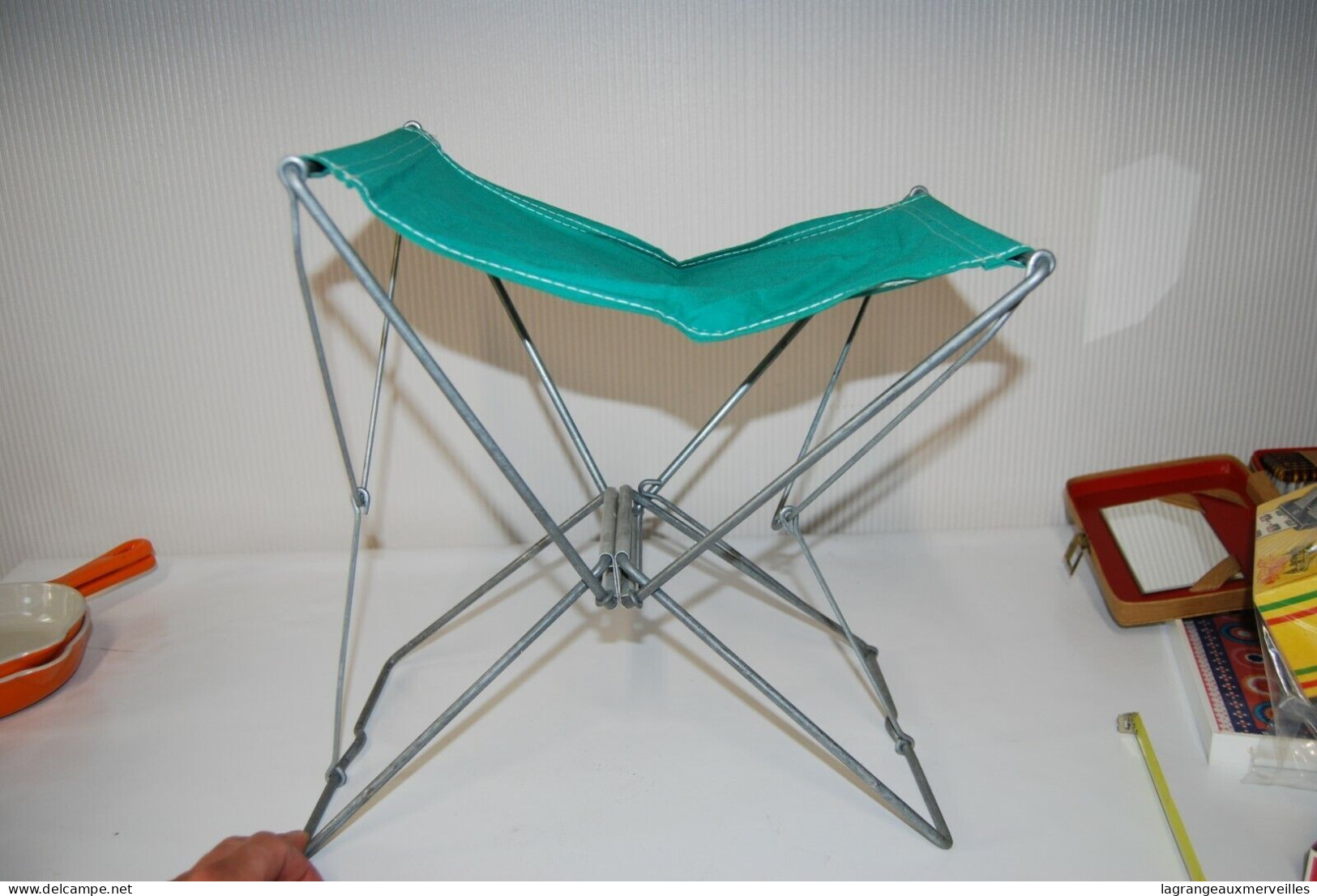 C243 Ancien Siège - Fauteuil De Plage - Pêche - Vintage - Chairs