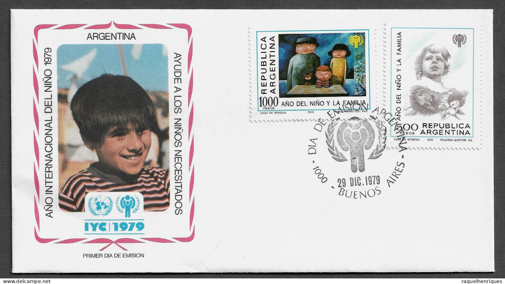 ARGENTINA FDC COVER - 1979 International Year Of The Child SET FDC (FDC79#07) - Briefe U. Dokumente