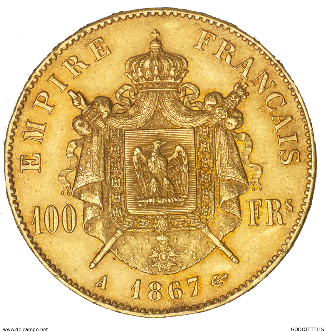 Second-Empire- 100 Francs Napoléon III Tête Laurée 1867 Paris - 100 Francs (oro)