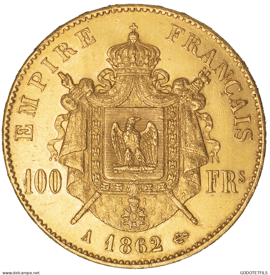 Second-Empire- 100 Francs Napoléon III Tête Laurée 1862 Paris - 100 Francs (oro)