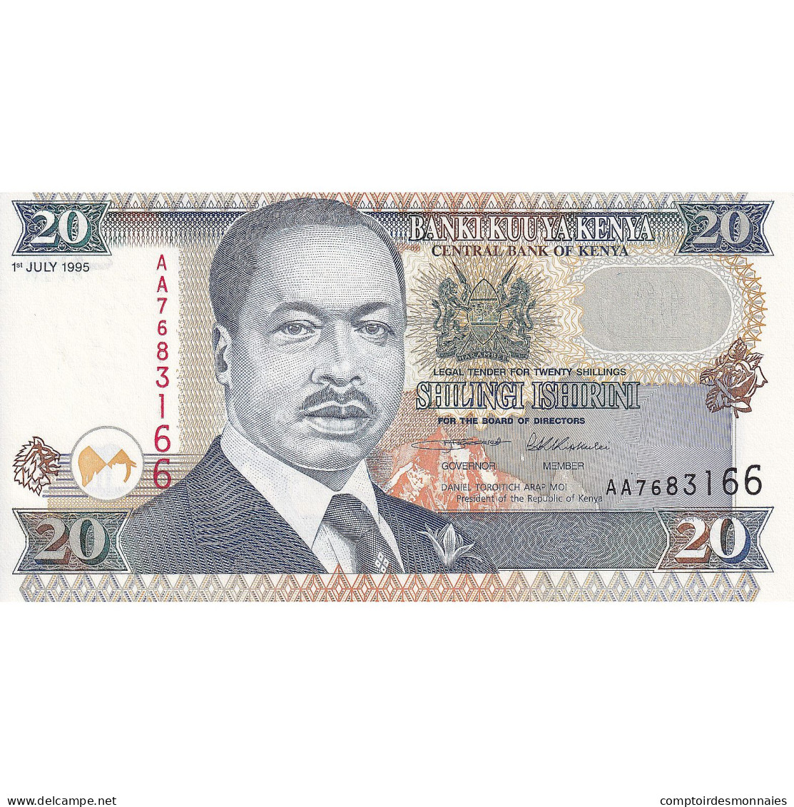 Kenya, 20 Shillings, 1995-07-01, KM:32, NEUF - Kenya