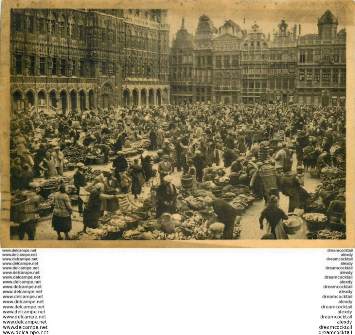 Cpsm BRUXELLES. Marché Matinal Sur Grand'Place 1935 - Marchés