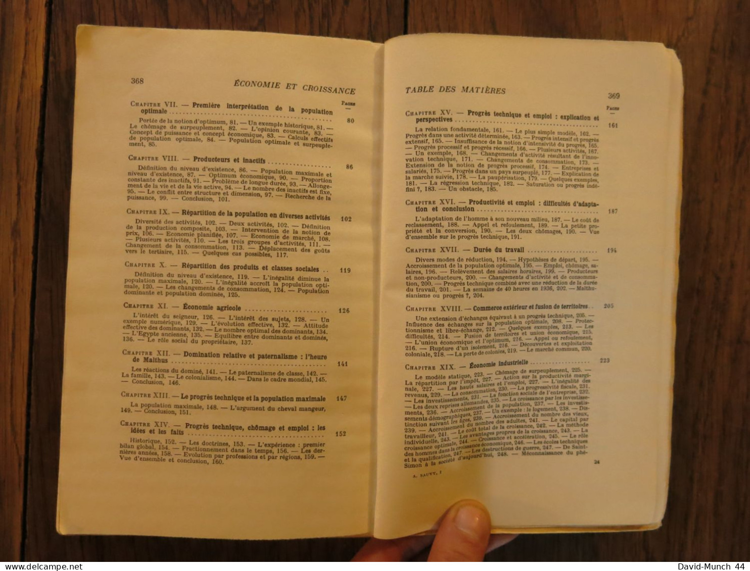 Théorie générale de la population de Alfred Sauvy en 2 Tomes. PUF. 1963-1966