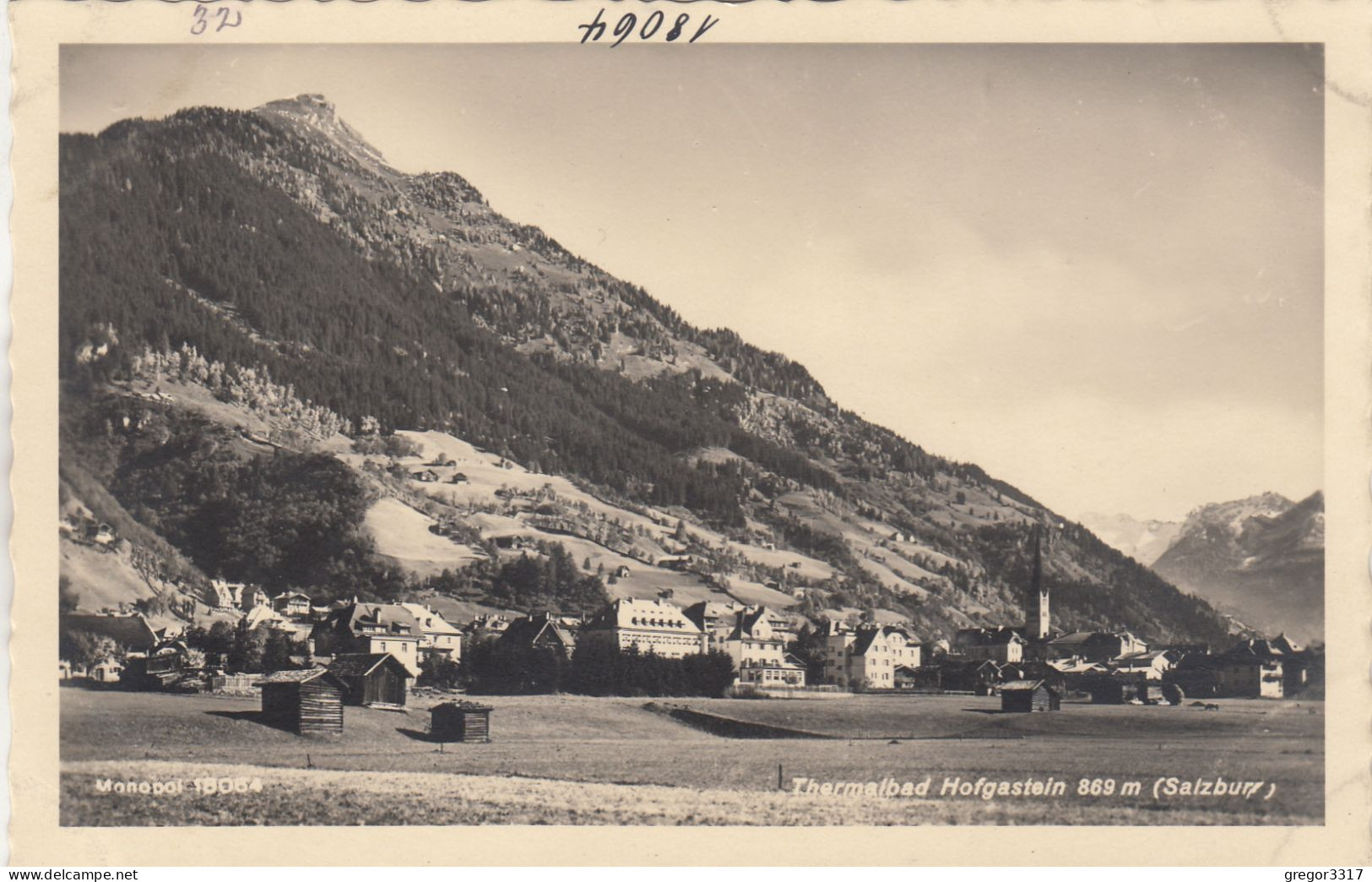 D9379) Thermalbad HOFGASTEIN - Sehr Schöne FOTO AK - Felder Mit Holzütten Häusern U. Kirche ALT - Bad Hofgastein