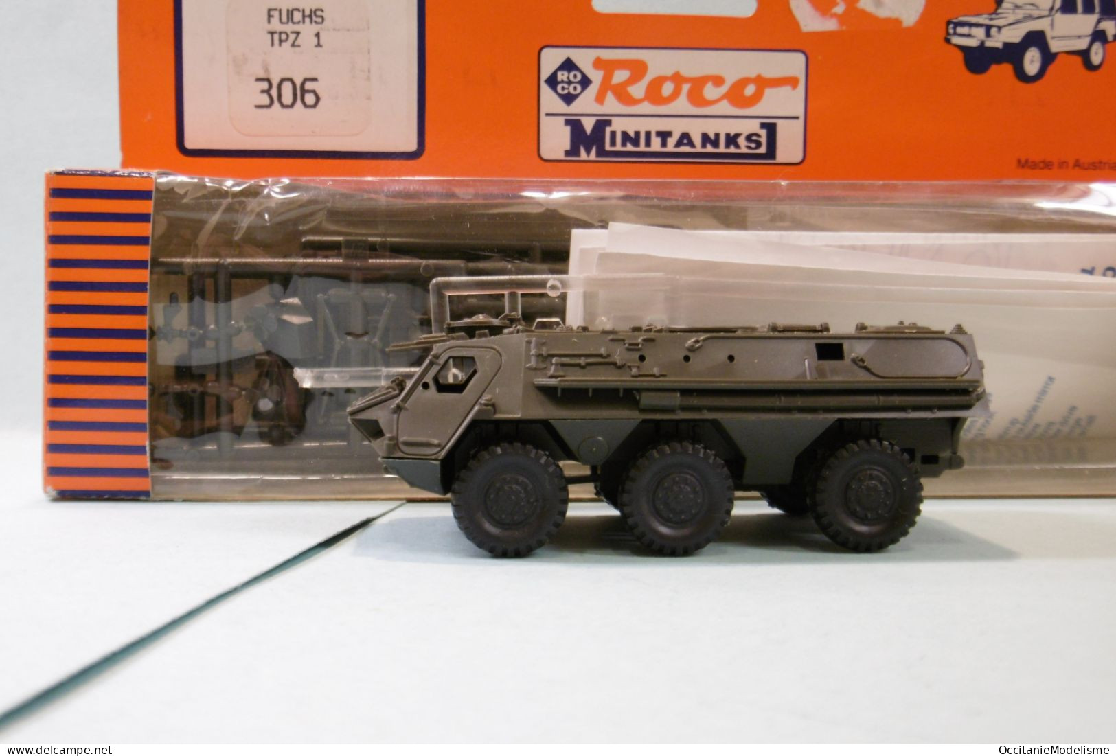 Roco Minitanks - FUCHS TPZ 1 Amphibie Militaire 6x6 Réf. 306 HO 1/87 - Véhicules Routiers