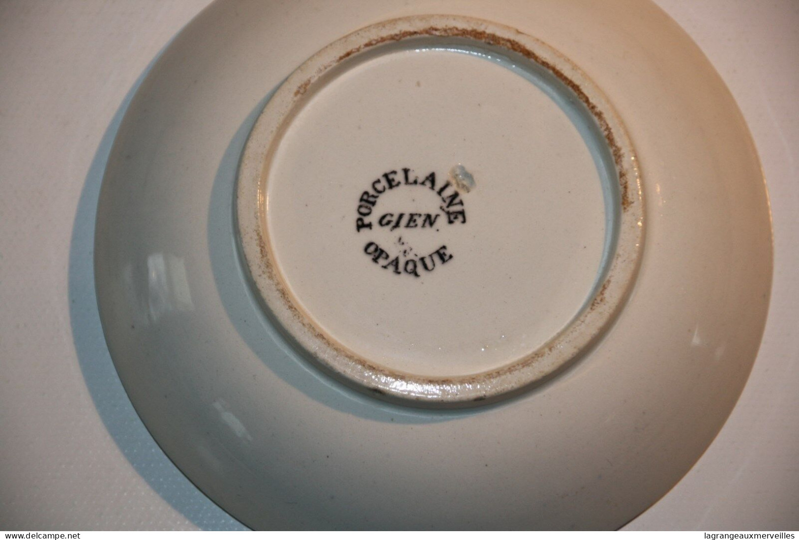 C117 Ancienne Assiette En Porcelaine De GIEN OPAQUEc - Other & Unclassified