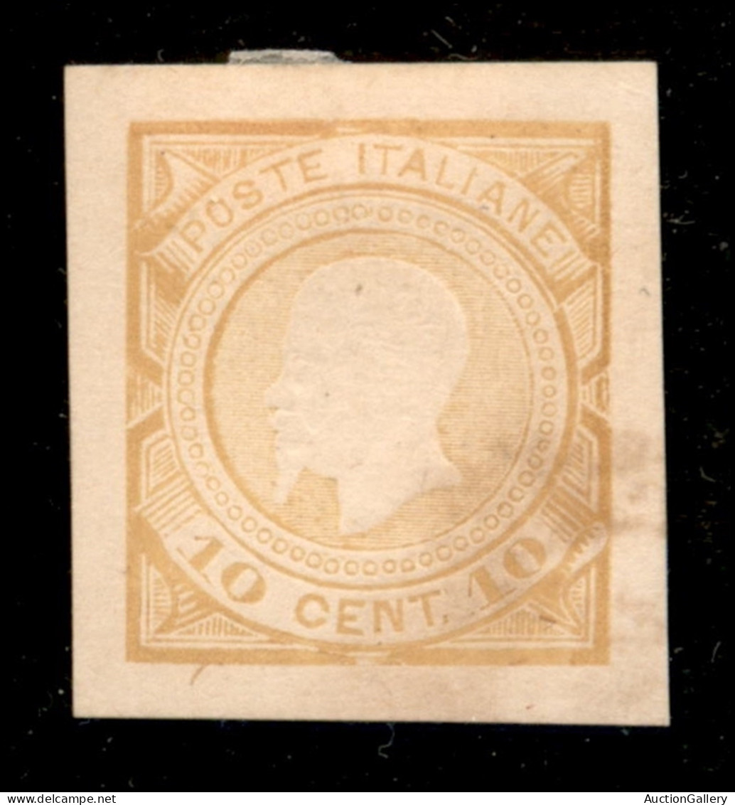 Regno - Vittorio Emanuele II - 1863 - Saggi - Grazioli - 10 Cent (22 - Giallo) - Senza Gomma - Sorani - Autres & Non Classés