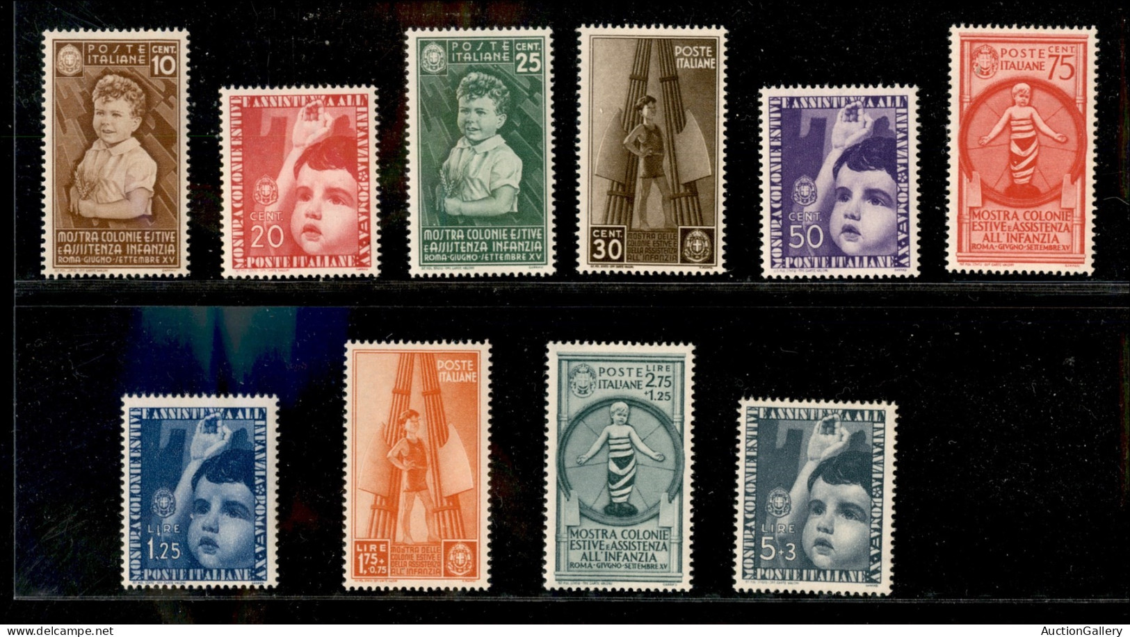 Regno - Vittorio Emanuele III - 1937 - Mostra Colonie Estive (406/415+ 100/105 Aerea) - Emissione Completa - Gomma Integ - Altri & Non Classificati