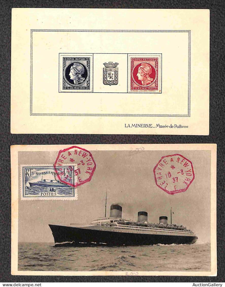 Europa - Francia - 1937 - Otto cartoline con affrancature del periodo e annulli speciali