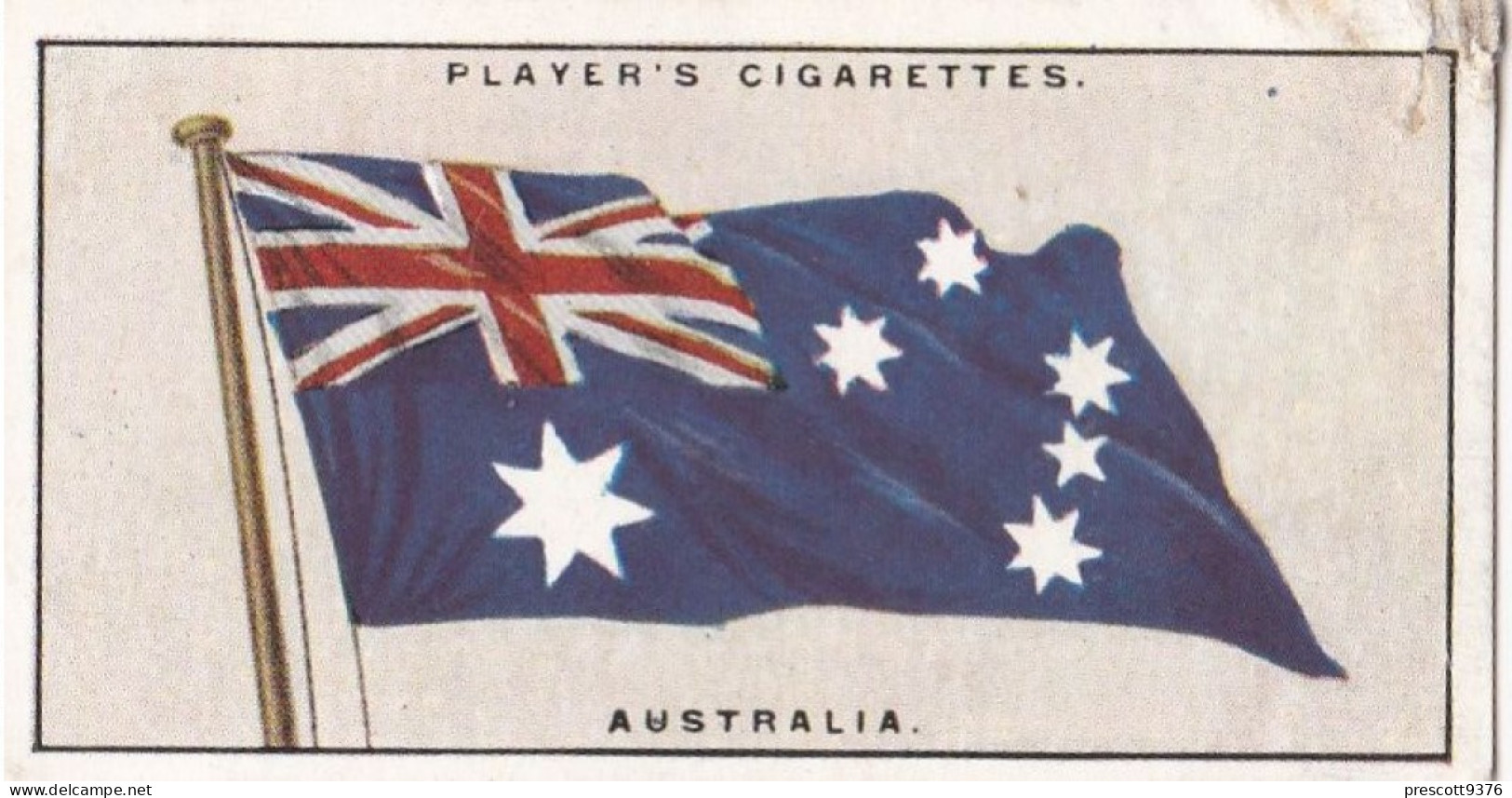 #4 Australia - Flags Of The League  Of Nations 1928, Players Cigarettes, Original Card, - Player's