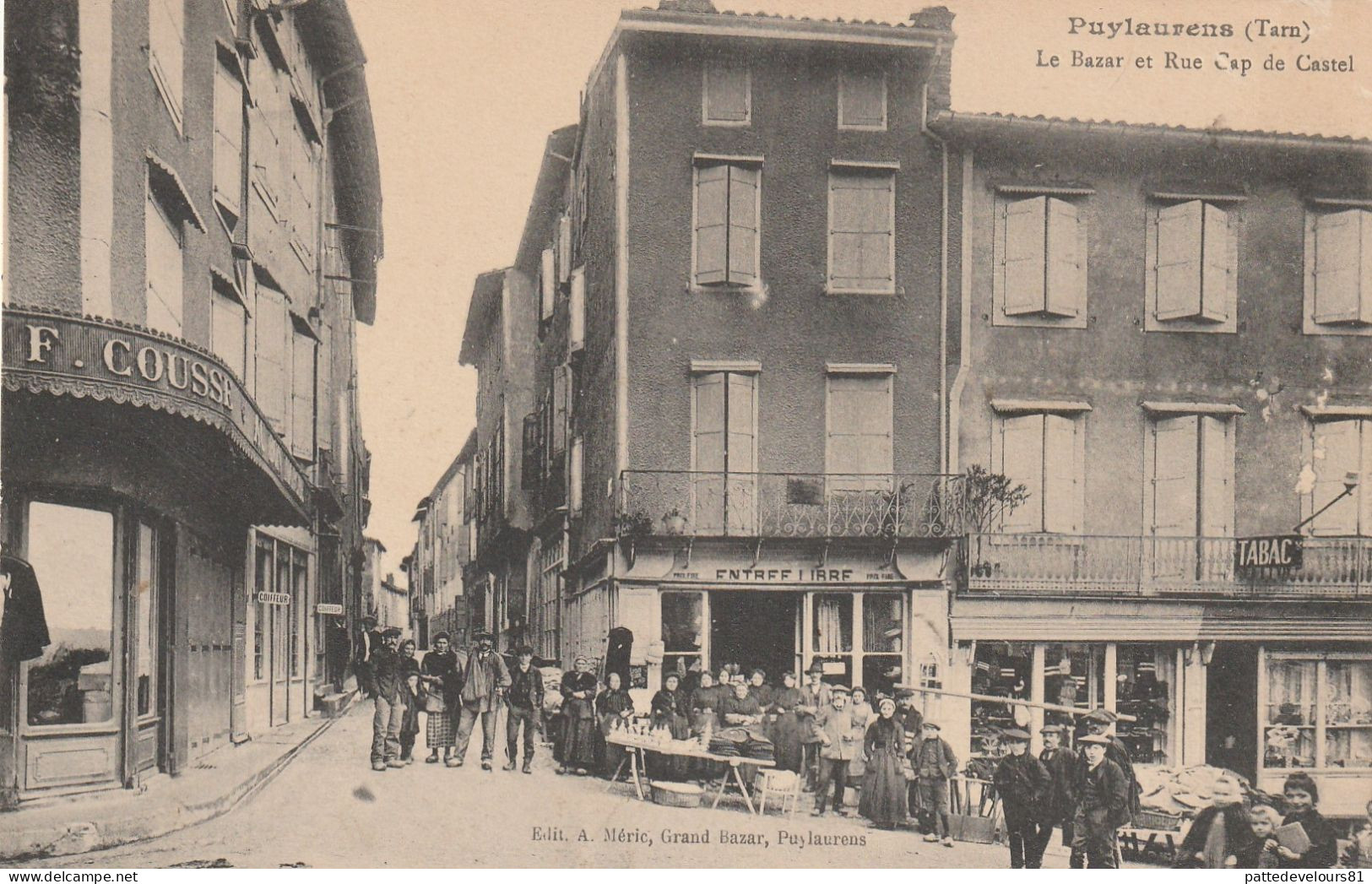 CPA (81) PUYLAURENS Le Bazar Et Rue Cap De Castel  Commerce Etalage  (animée) - Puylaurens