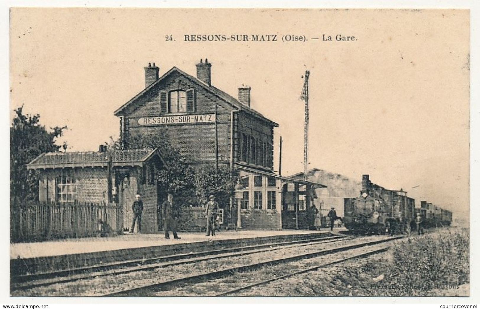 CPA - RESSONS SUR MATZ (Oise) - La Gare - Ressons Sur Matz