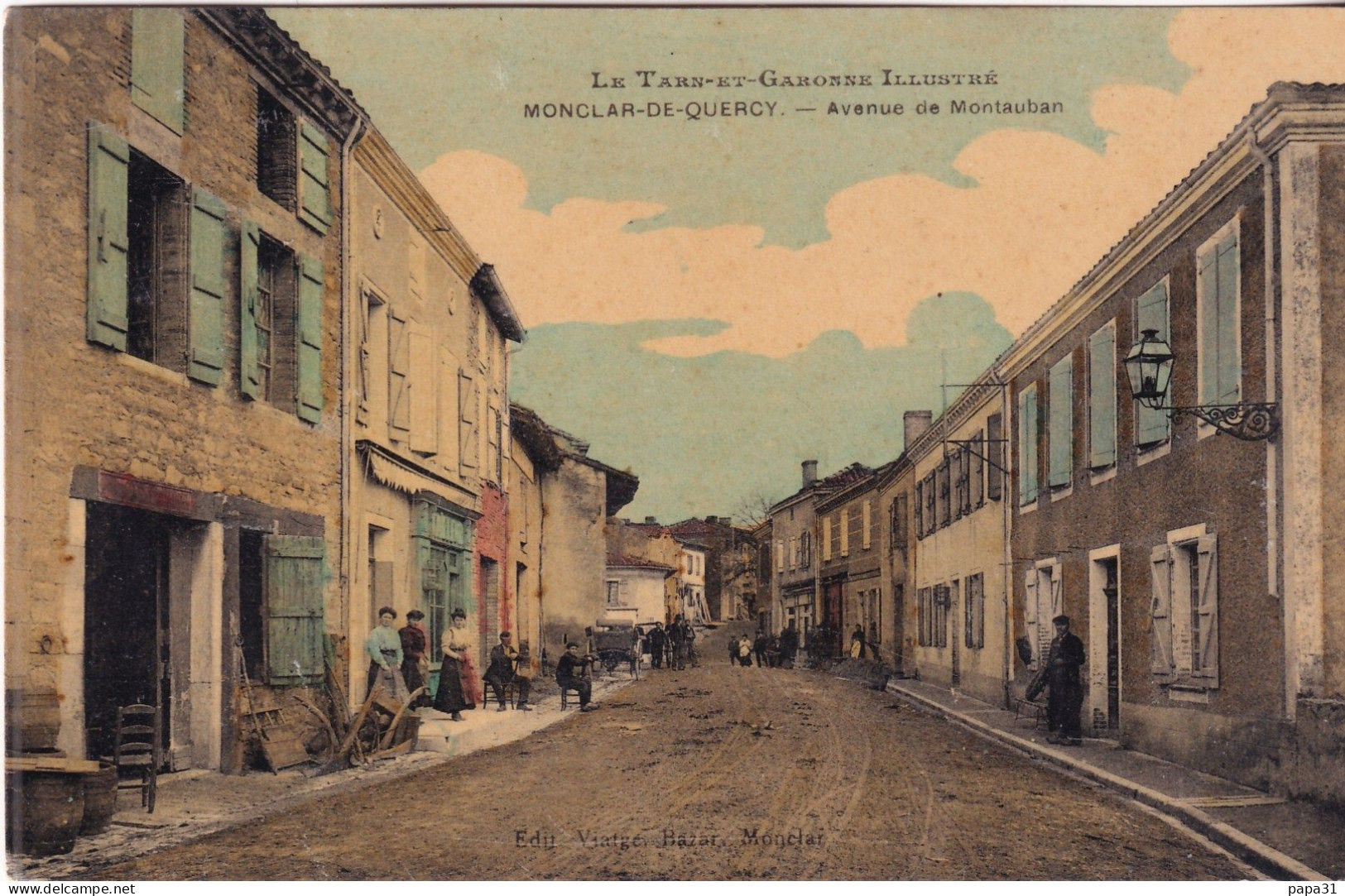 MONTCLAR DE QUERCY - Avenue De Montauban Joli Carte - Montclar De Quercy