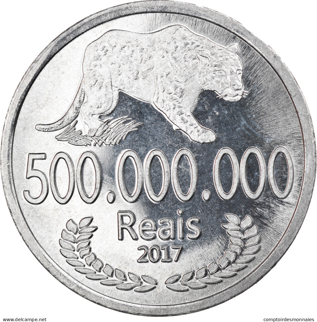 Monnaie, CABINDA, Cinq Cents Millions De Reais, 2017, SPL, Aluminium - Angola