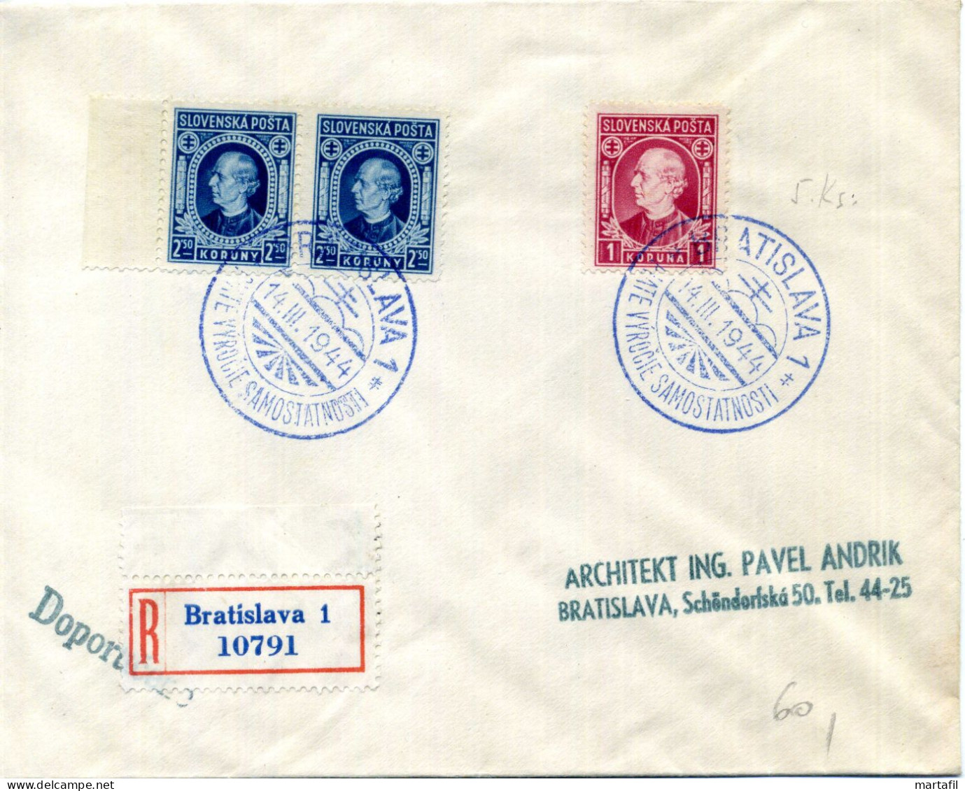 SLOVACCHIA, Slovensko, Storia Postale & Annulli - 1944 - Cartas & Documentos