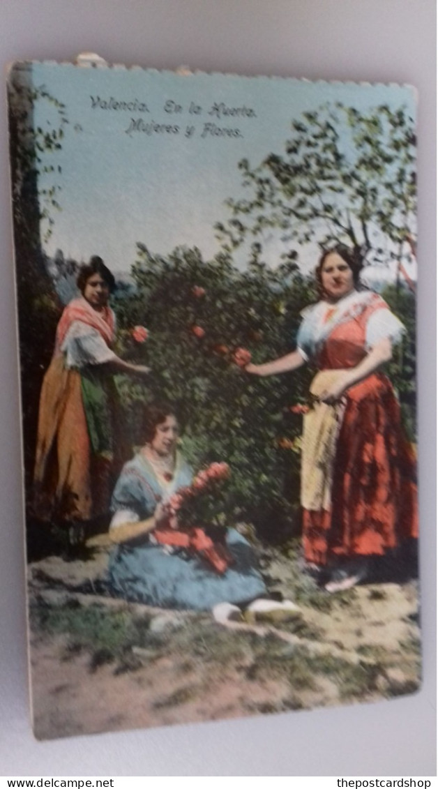 SPAIN - ESPAGNE En La Huerta. - Mujeres Y Flores. - BELLE CARTE UNUSED - Valencia