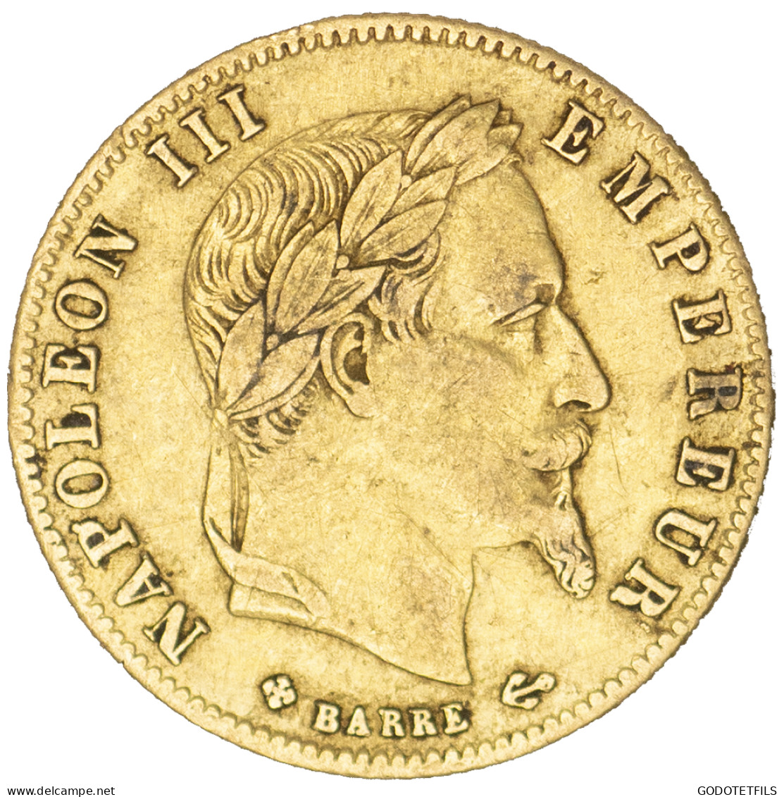 Second-Empire- 5 Francs Napoléon III Tête Laurée 1868 Strasbourg - 5 Francs (gold)