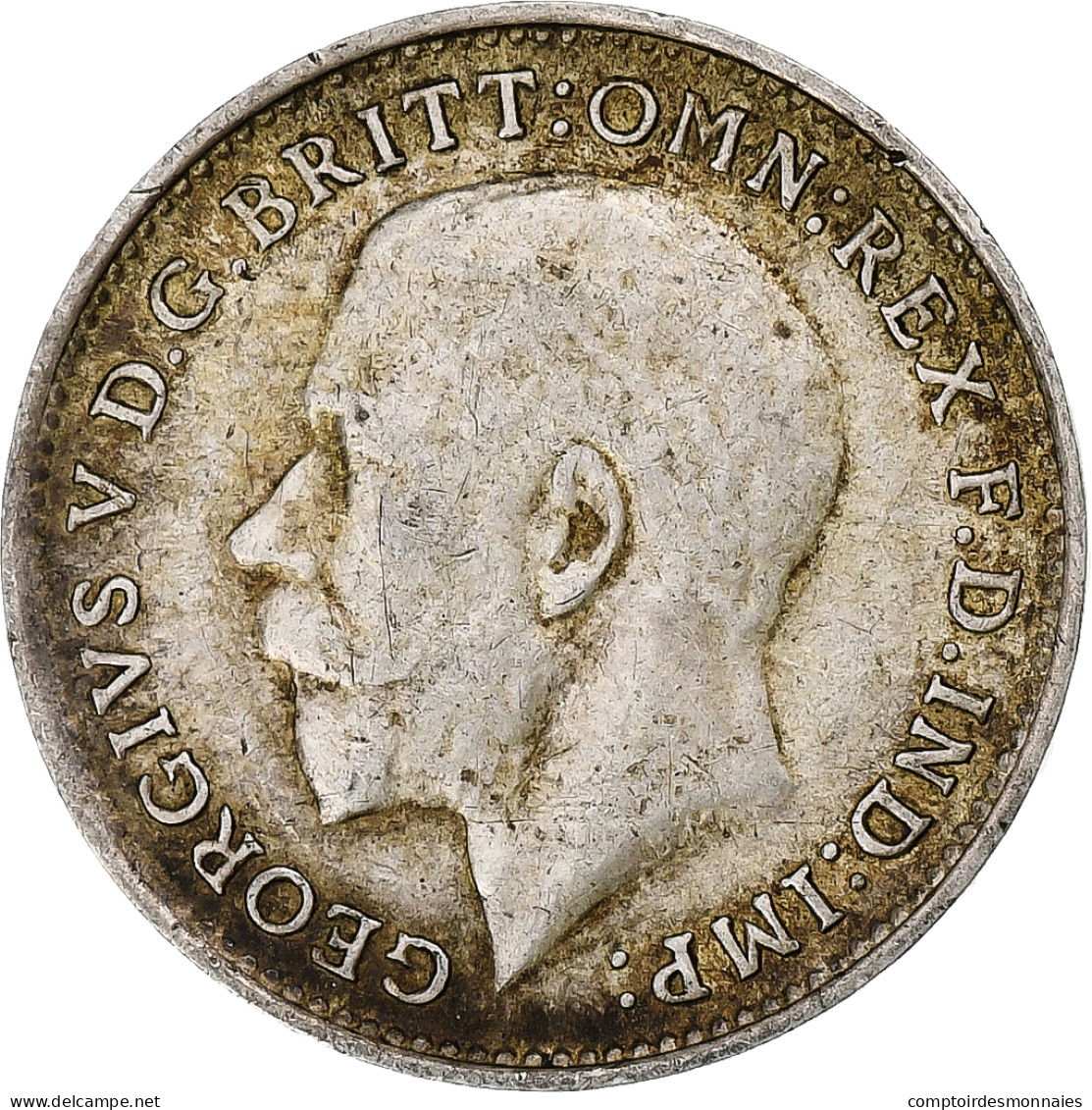 Grande-Bretagne, George V, 3 Pence, 1916, Argent, TTB, KM:813 - F. 3 Pence