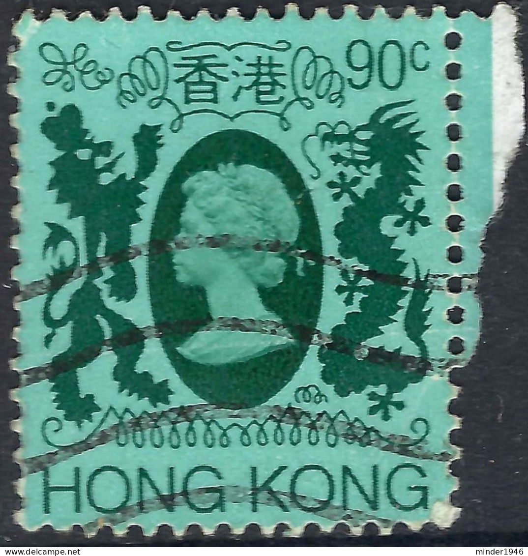 HONG KONG 1985 QEII 90c Bluish Green/Blackish Blue SG477 FU - Usados