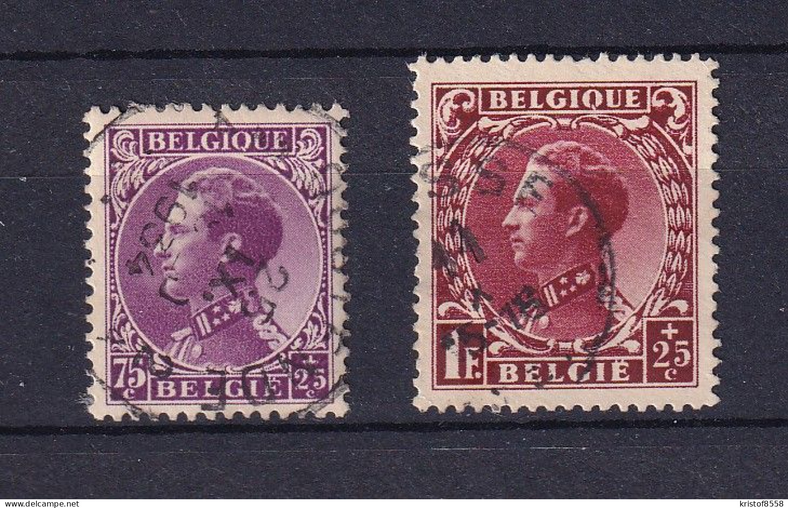 [2234] Zegels 391 + 393 Gestempeld - 1934-1935 Leopold III