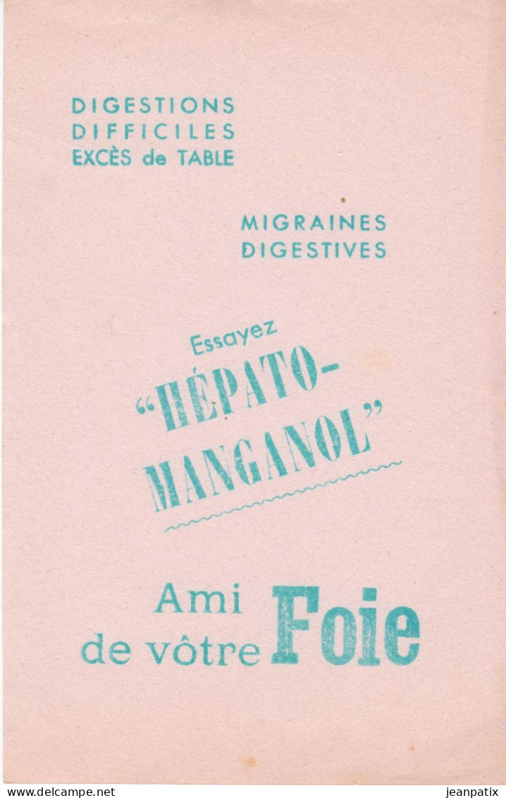 BUVARD & BLOTTER - Pharmacie - Essayez Hépato Manganol - Ami De Votre Foie - Kakao & Schokolade