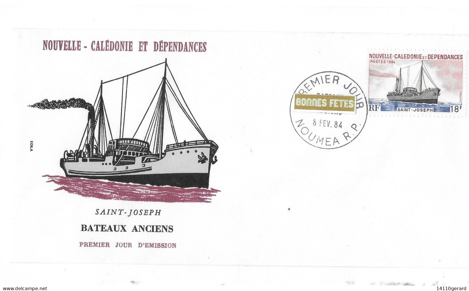 NOUVELLE -CALÉDONIE ET DÉPENDANCES  BATEAUX ANCIENS Saint Antoine/saint -joseph 8 Février 1984 - Used Stamps