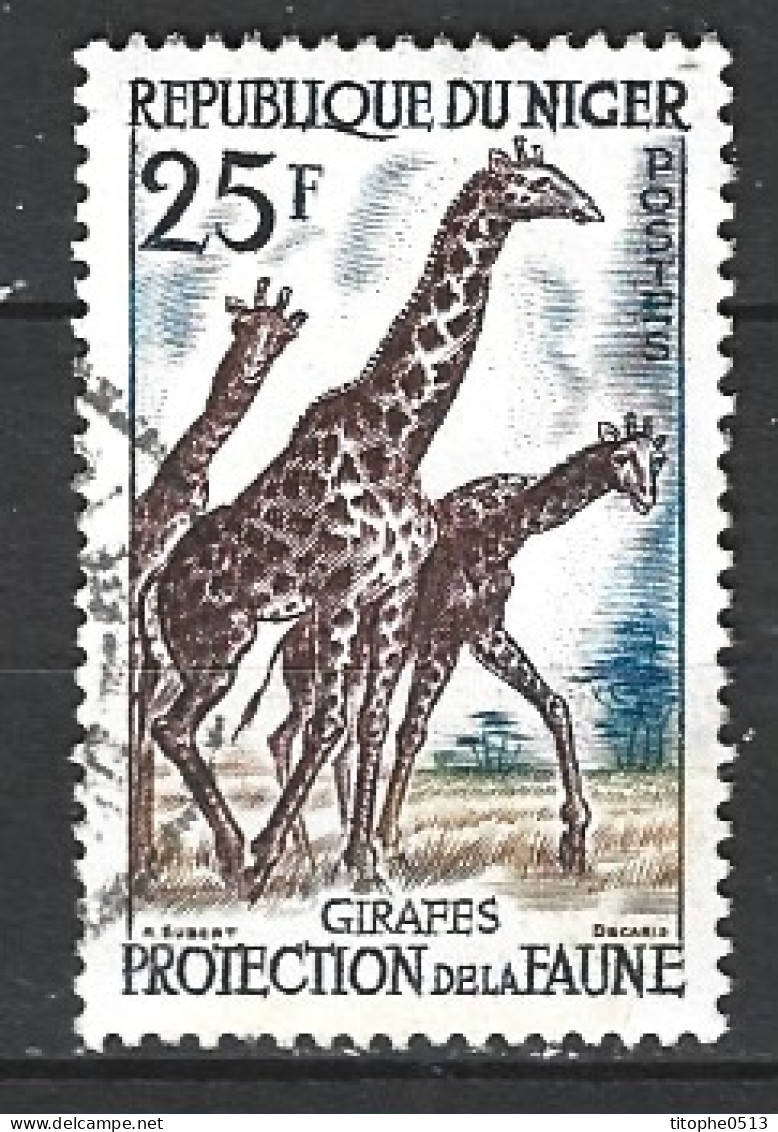 NIGER. N°103 De 1959 Oblitéré. Girafe. - Giraffe