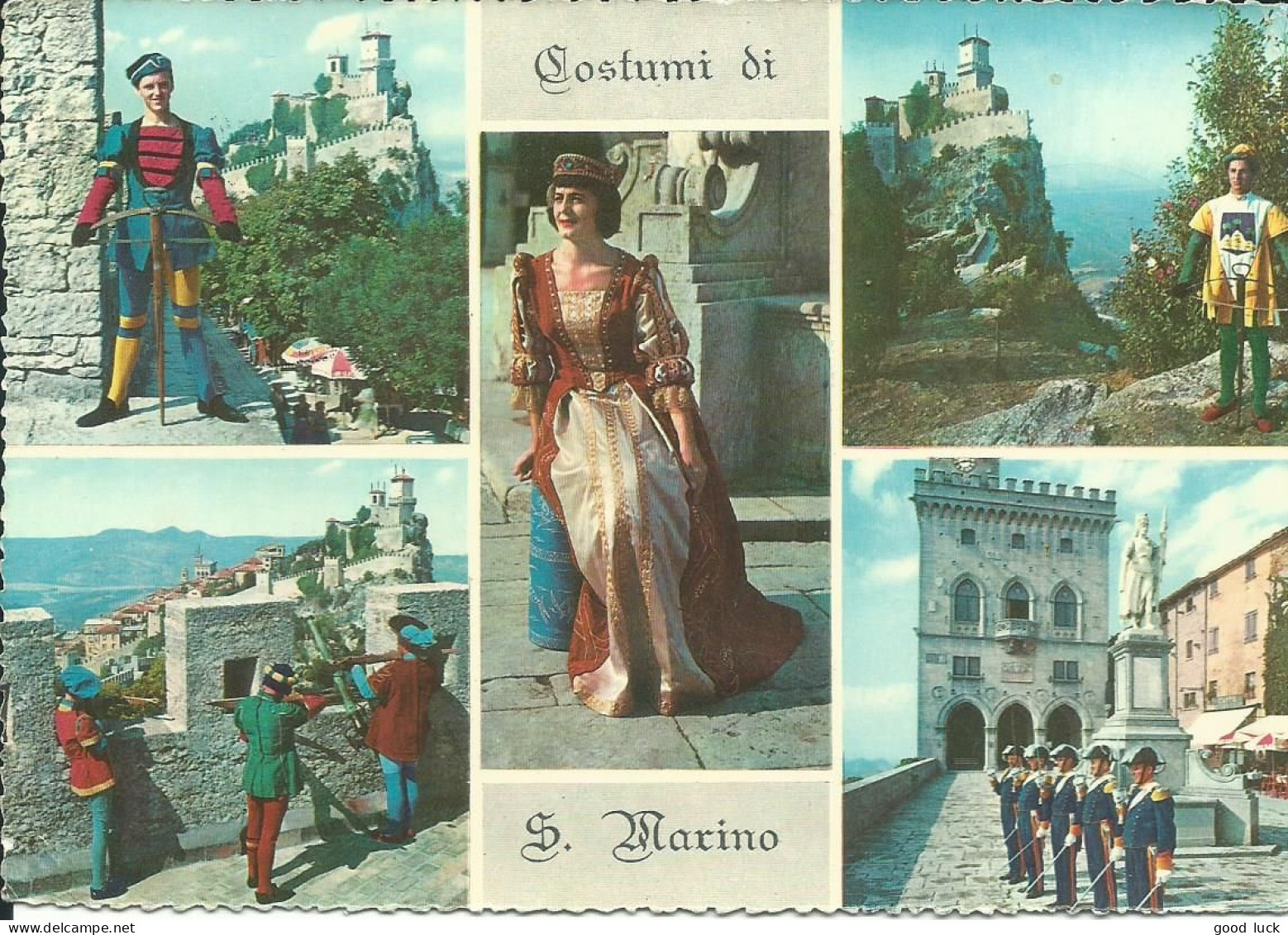 SAINT-MARIN CARTE 15L POUR LYON ( RHONE ) DE 1962 THEMES AUTO ; AVION LETTRE COVER - Brieven En Documenten