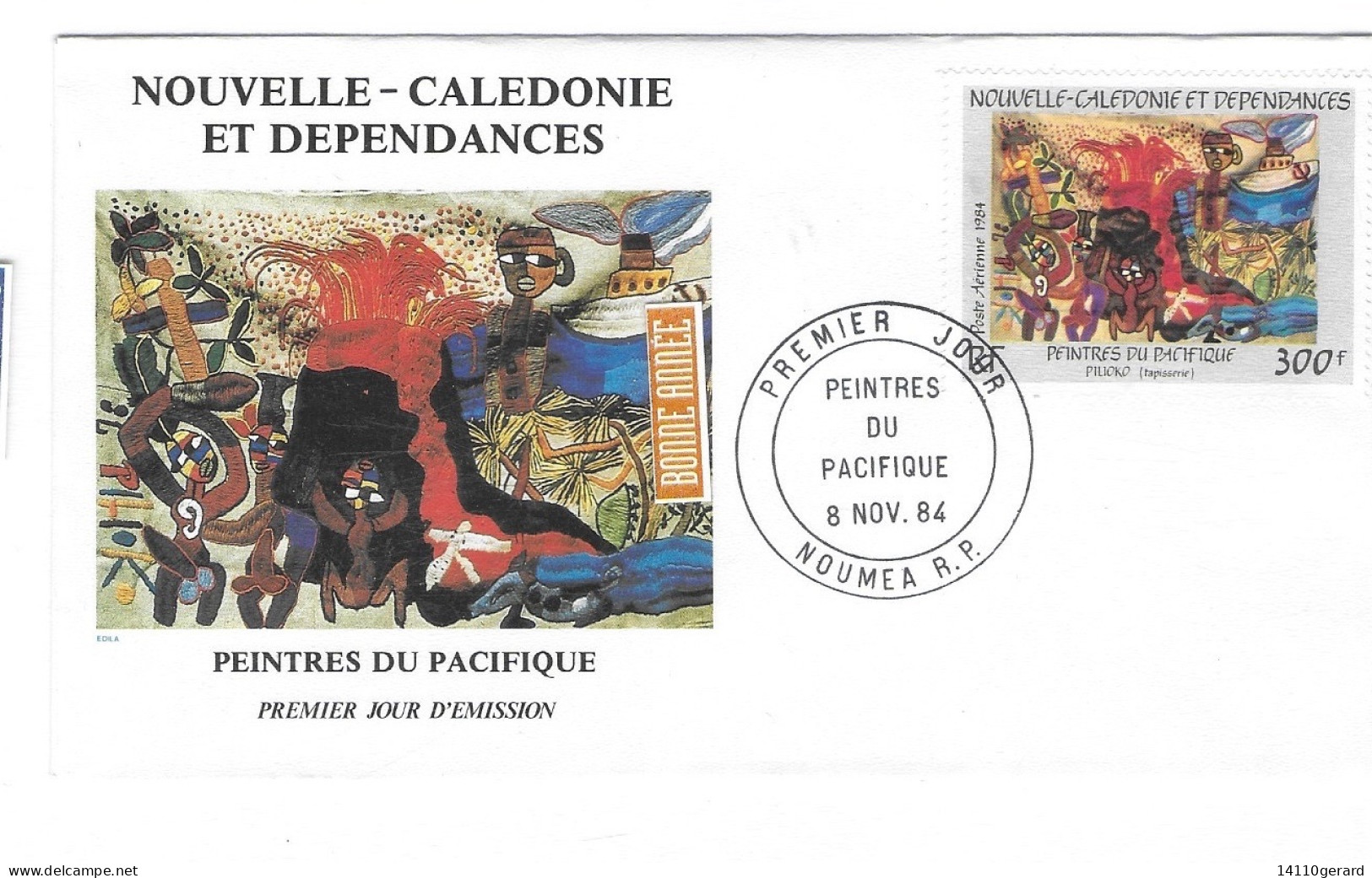 NOUVELLE -CALÉDONIE ET DÉPENDANCES   PEINTRES DU PACIFIQUE 8 Novembre 1984 - Briefe U. Dokumente