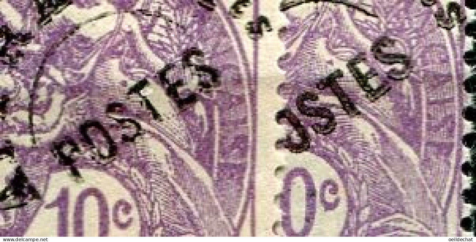 25899 FRANCE  Préo. 43b° 10c. Violet Type Blanc : T Surélevé + Normal (non Inclus) 1929  TB - Oblitérés