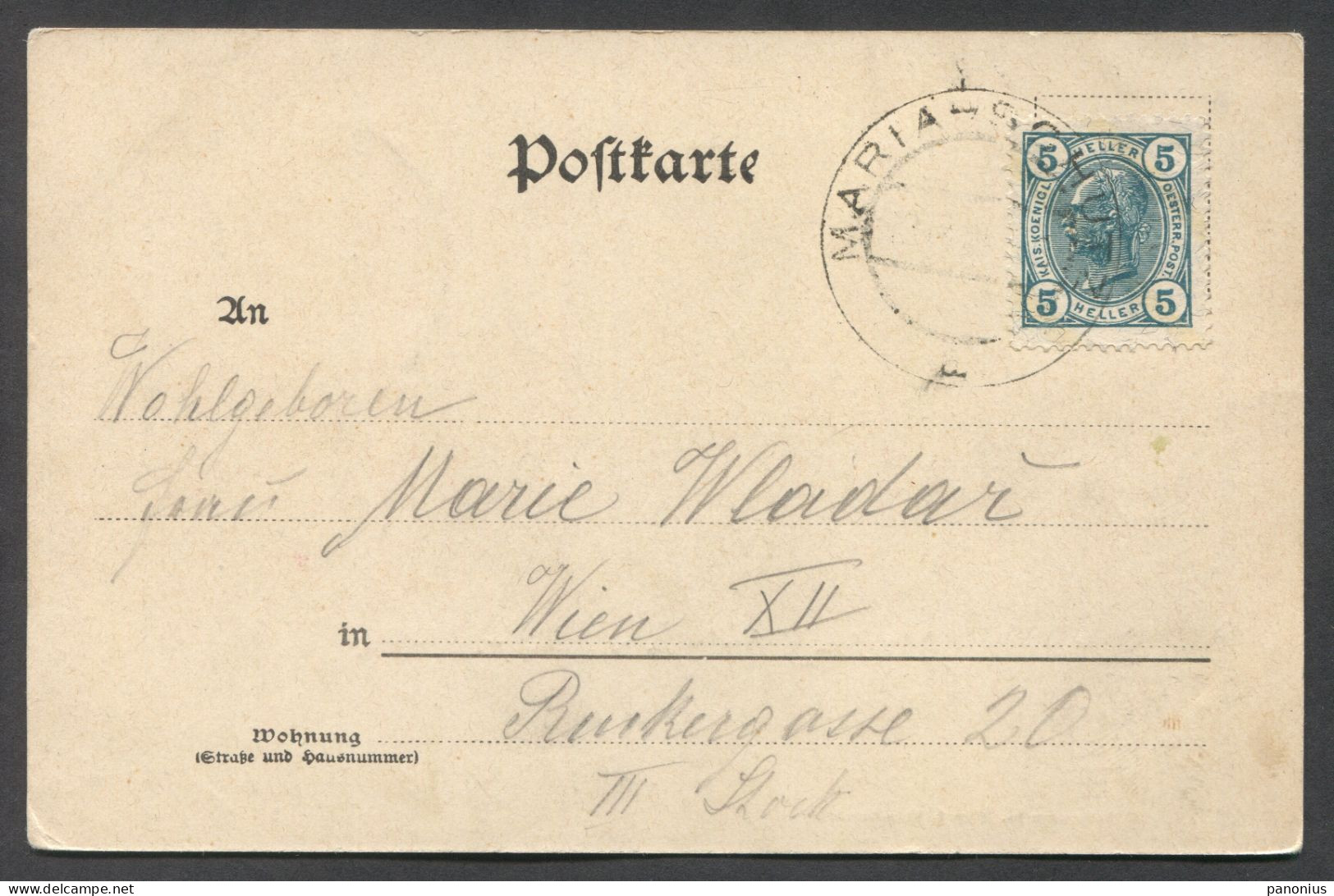 MARIA - SCHUTZ  A. SEMMERING  AUSTRIA, Year 1905 - Semmering