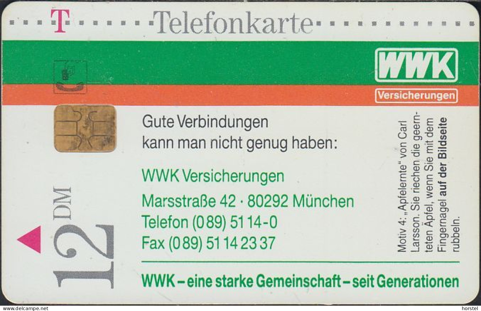 GERMANY S03/96 - WWK - Motiv 4 Art - Carl Larsson "Apfelernte" - Gemälde - Nature - S-Series: Schalterserie Mit Fremdfirmenreklame