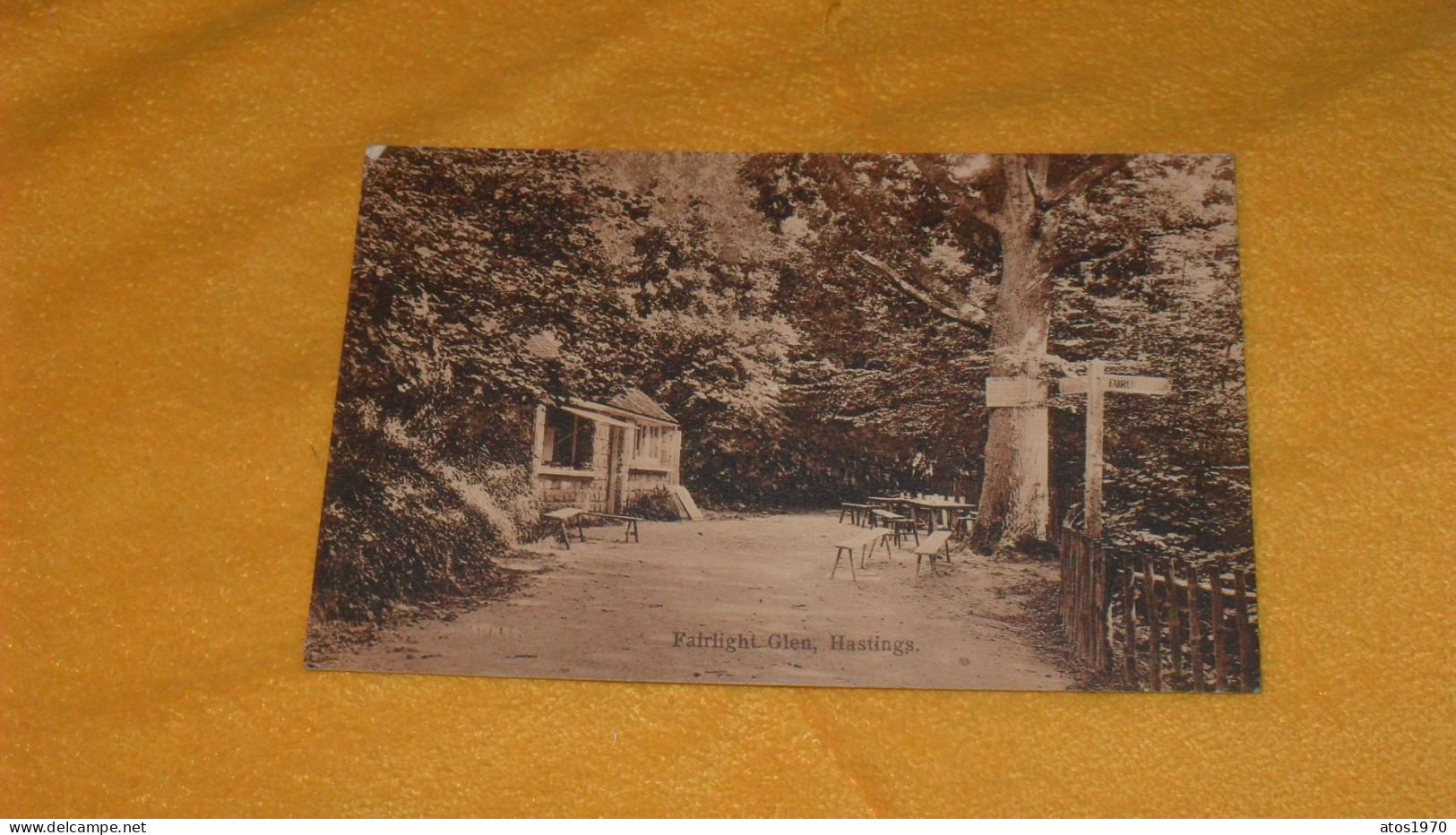 CARTE POSTALE ANCIENNE CIRCULE DATE ?..../ FAIRLIGHT GLEN.- HASTINGS...CACHET + TIMBRE - Hastings