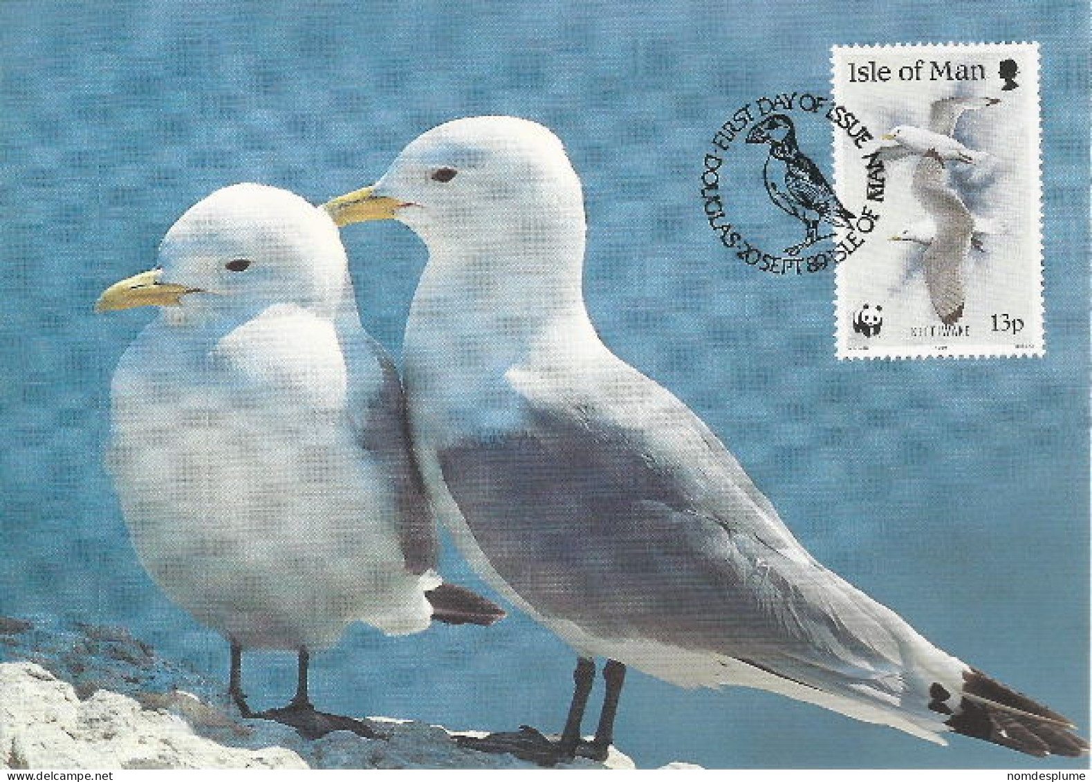 26011 ) GB UK Isle Of Man WWF 1989 Bird   - Covers & Documents