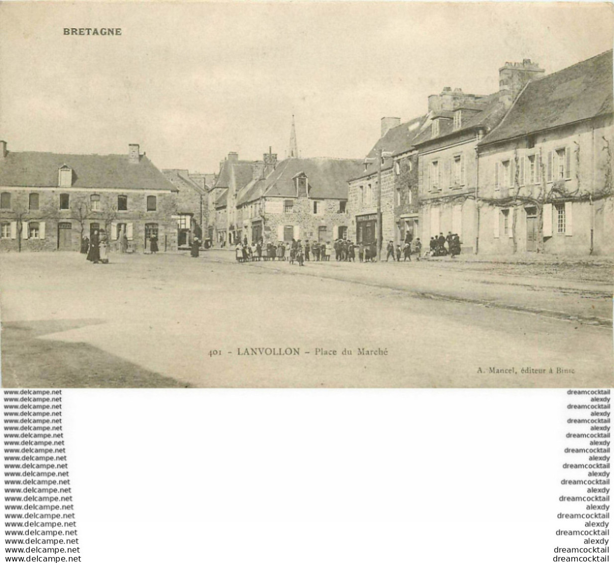 HR 22 LANVOLLON. Grosse Animation Place Du Marché 1904 - Lanvollon