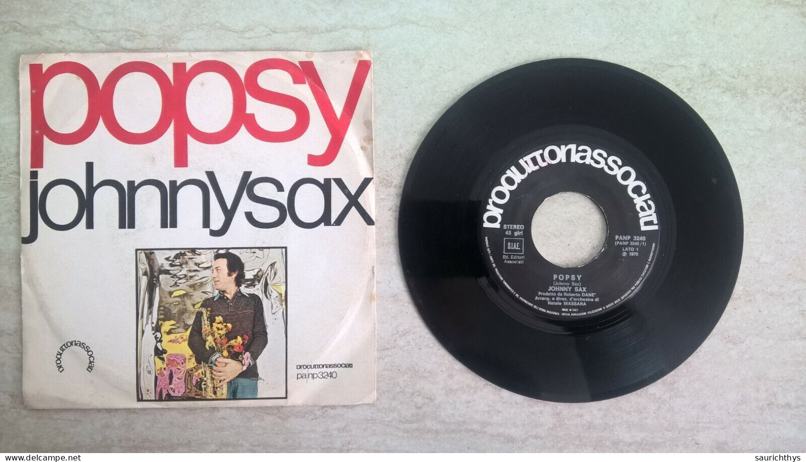 Vinile 45 Giri - Johnny Sax - Popsy - Anonimus - Jazz