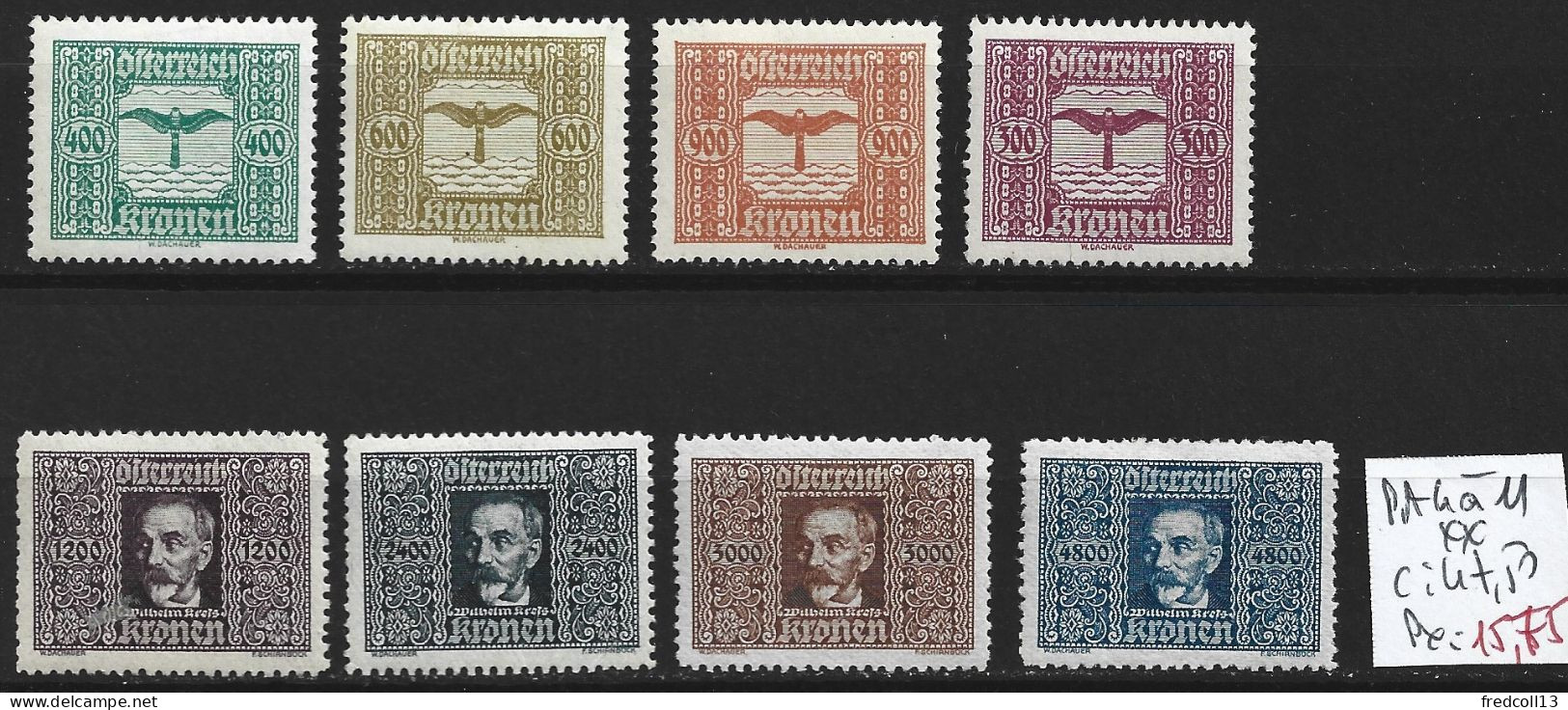 AUTRICHE PA 4 à 11 ** Côte 47.50 € - Unused Stamps