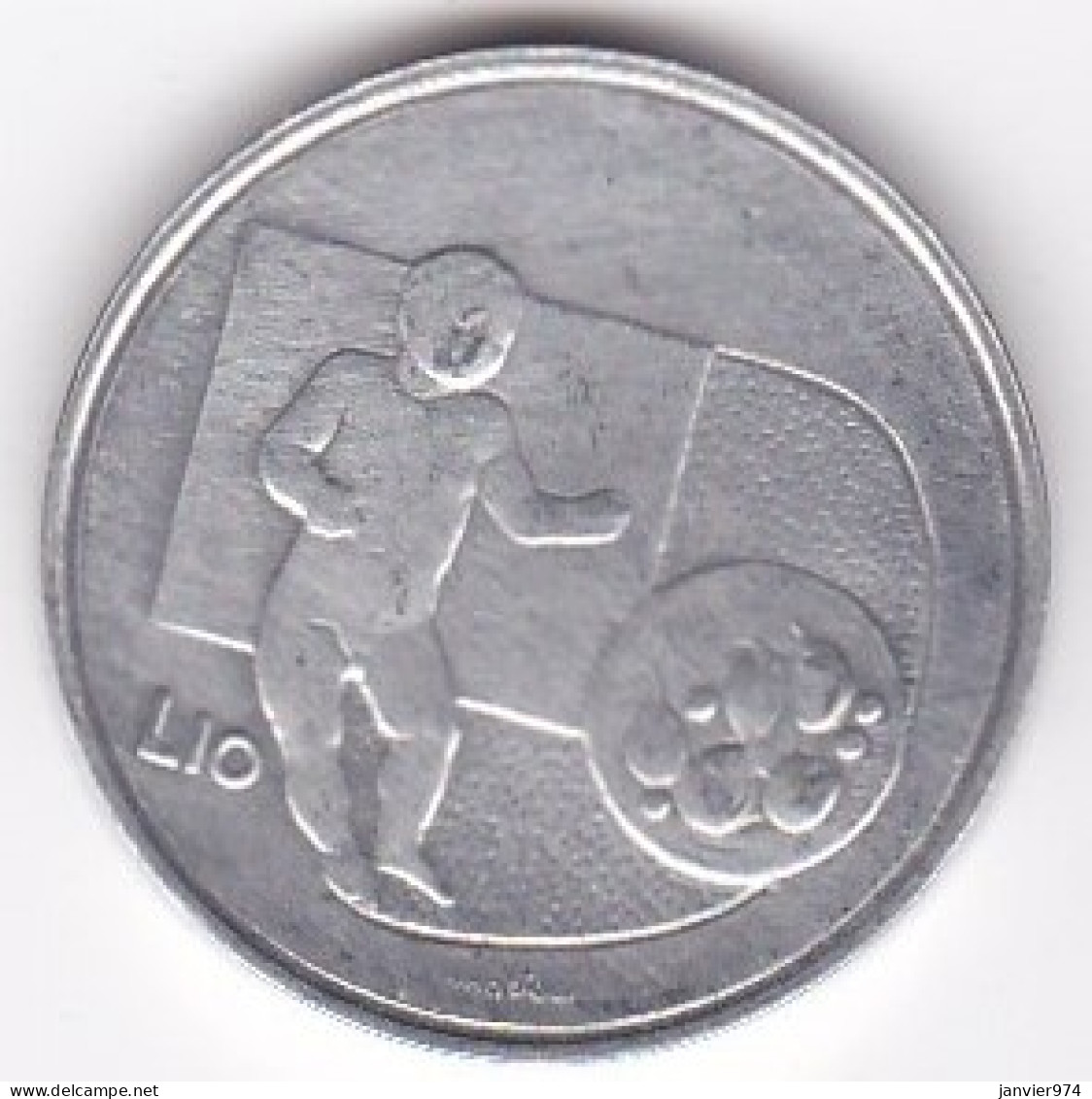 San Marino . 10 Lire 1976 FAO , Enfant Avec Des Fruits, En Aluminium, KM# 54, Neuve UNC - San Marino