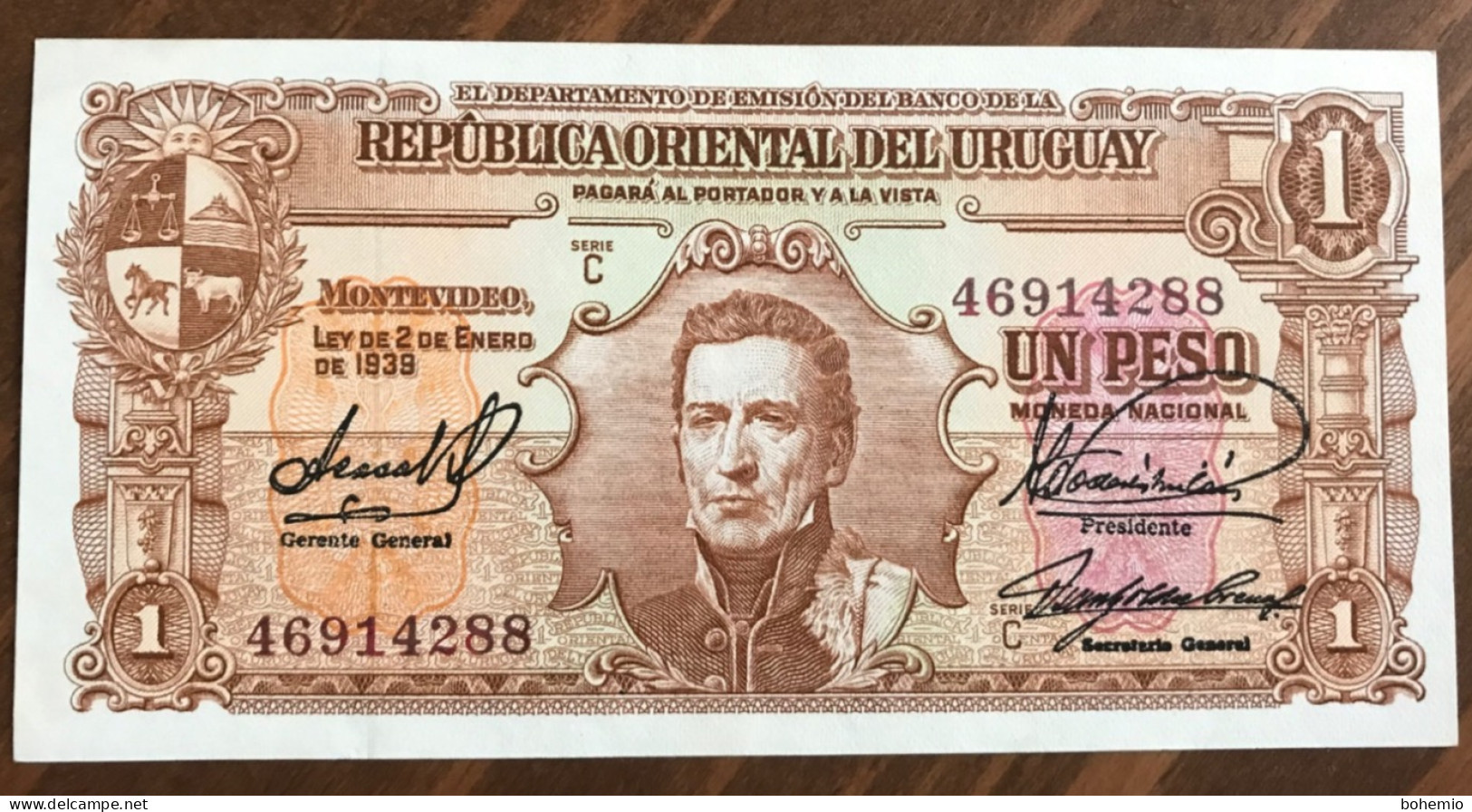 Uruguay 1 Peso 1939 - Uruguay